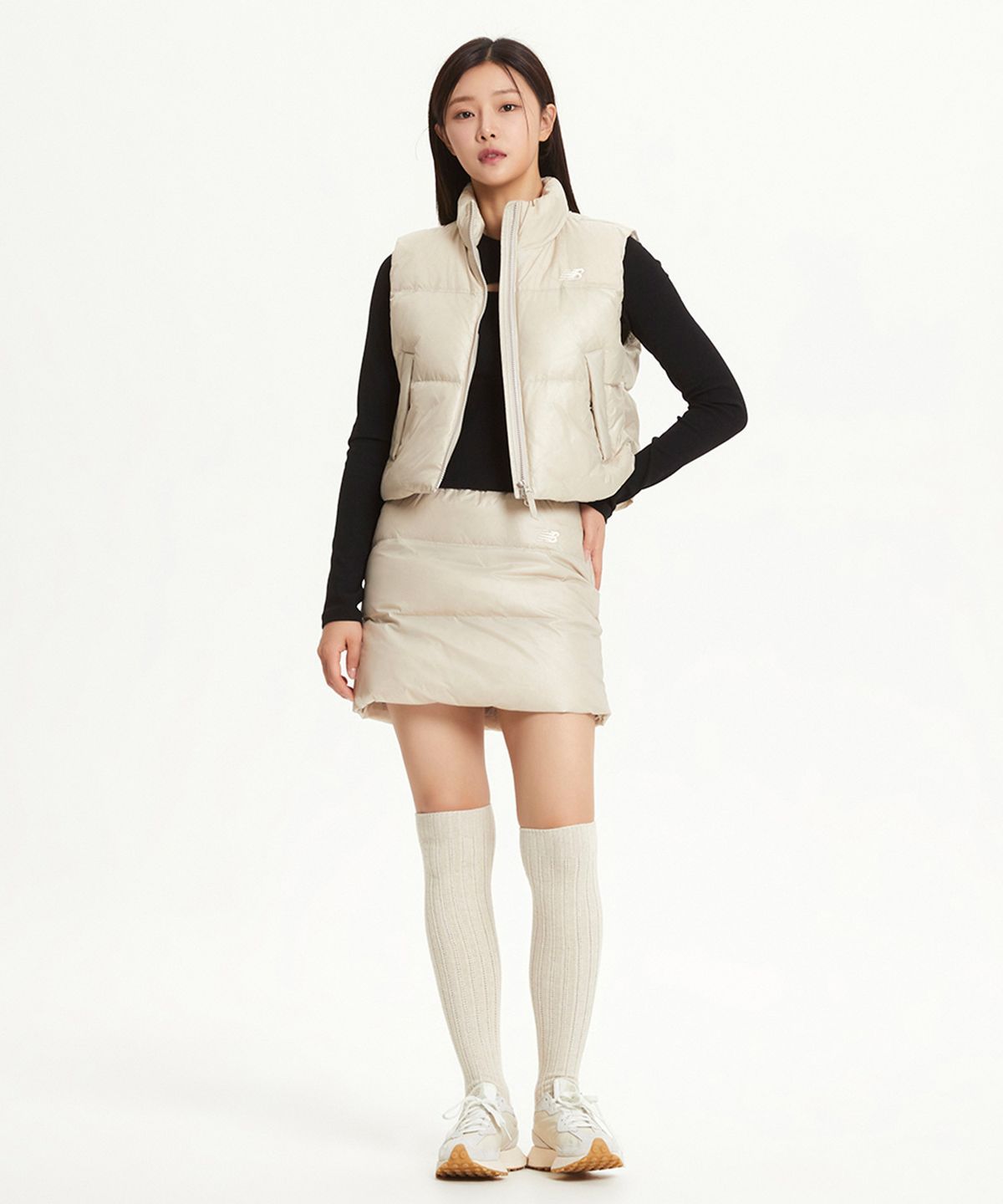 [무료반품]NBNPE4W912 / WOMEN 액티브 플라워 다운 글로시 베스트 (2컬러)