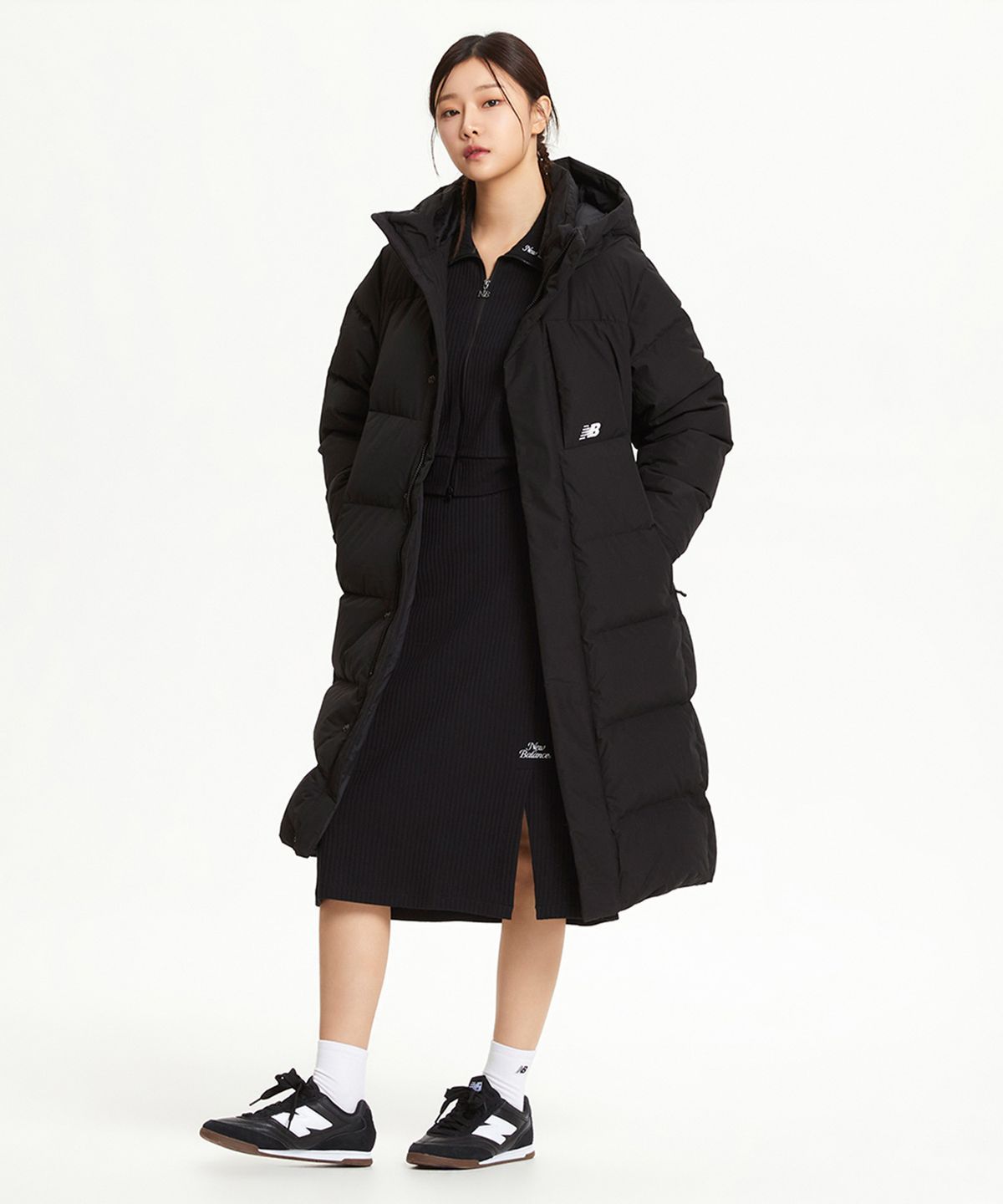 [무료반품] 남여공용 액티브 롱 구스다운 (BLACK)