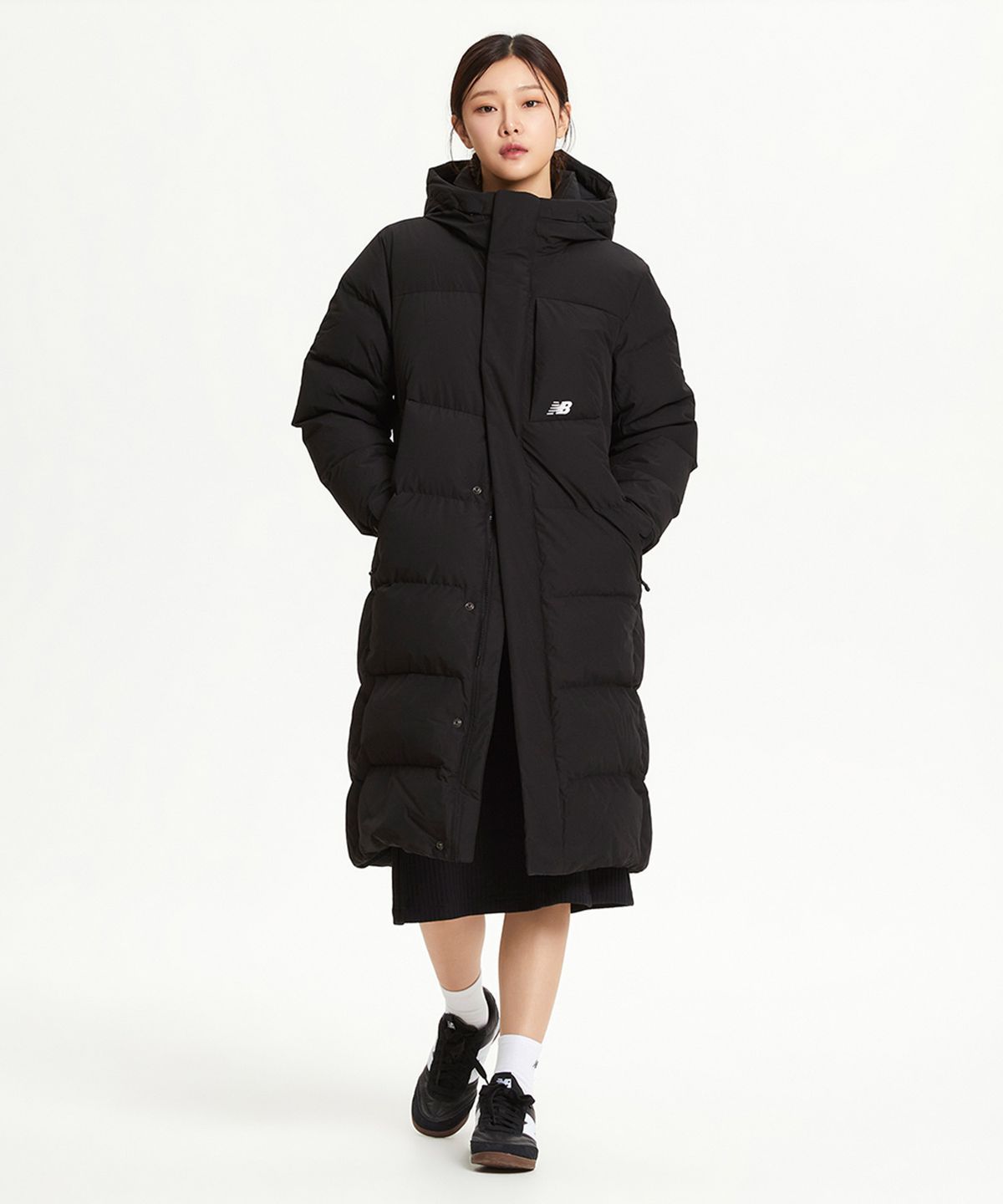 [무료반품] 남여공용 액티브 롱 구스다운 (BLACK)