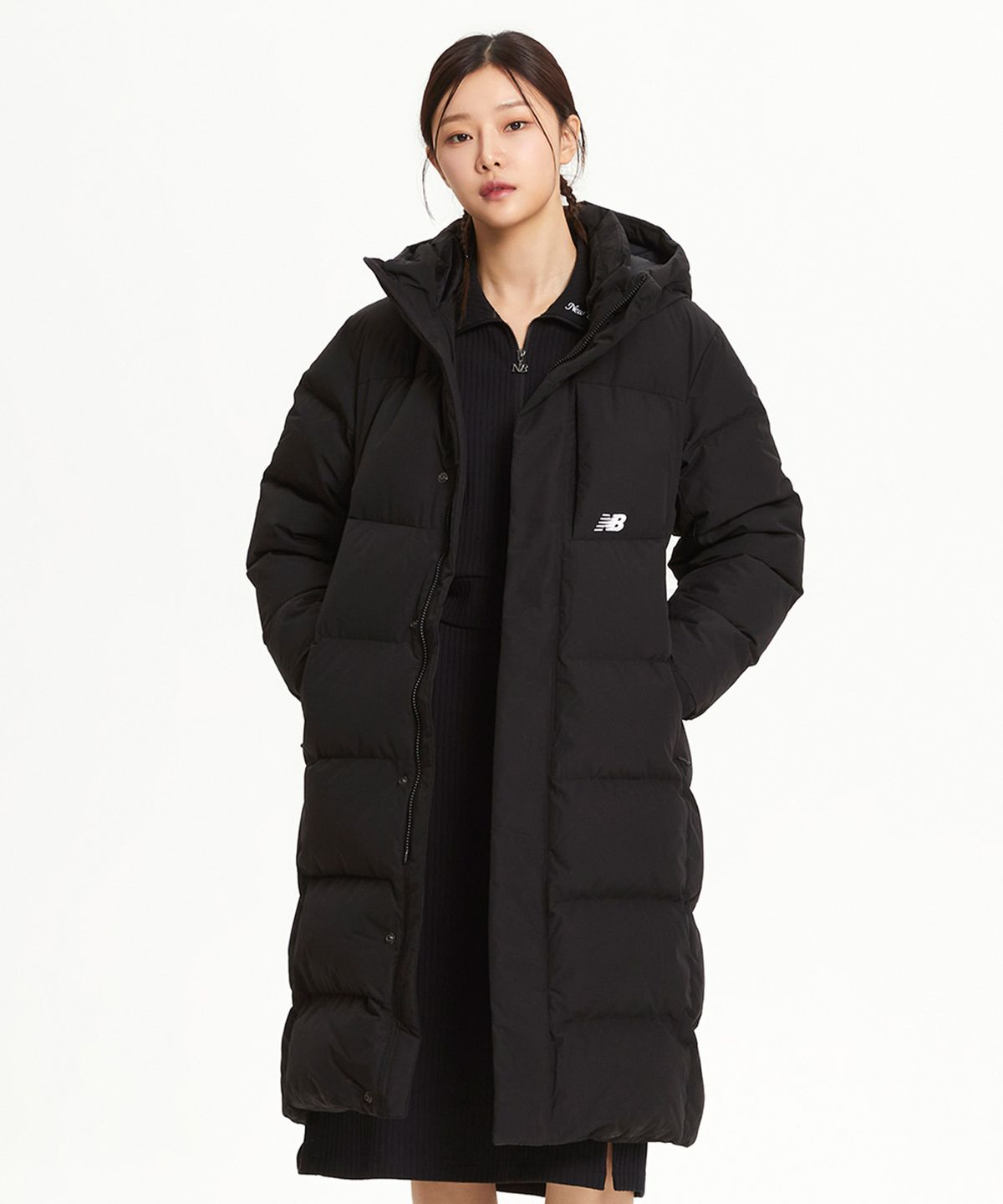 [무료반품] 남여공용 액티브 롱 구스다운 (BLACK)