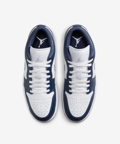 [무료반품]에어 조던 1 로우 M - 화이트:미드나이트 네이비:울프 그레이