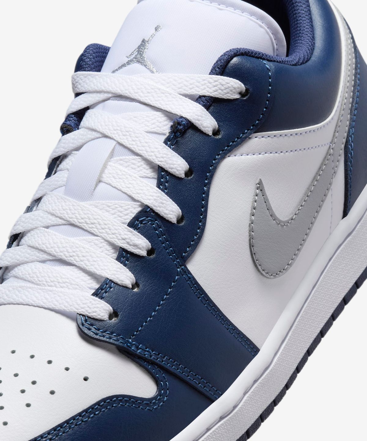 [무료반품]에어 조던 1 로우 M - 화이트:미드나이트 네이비:울프 그레이