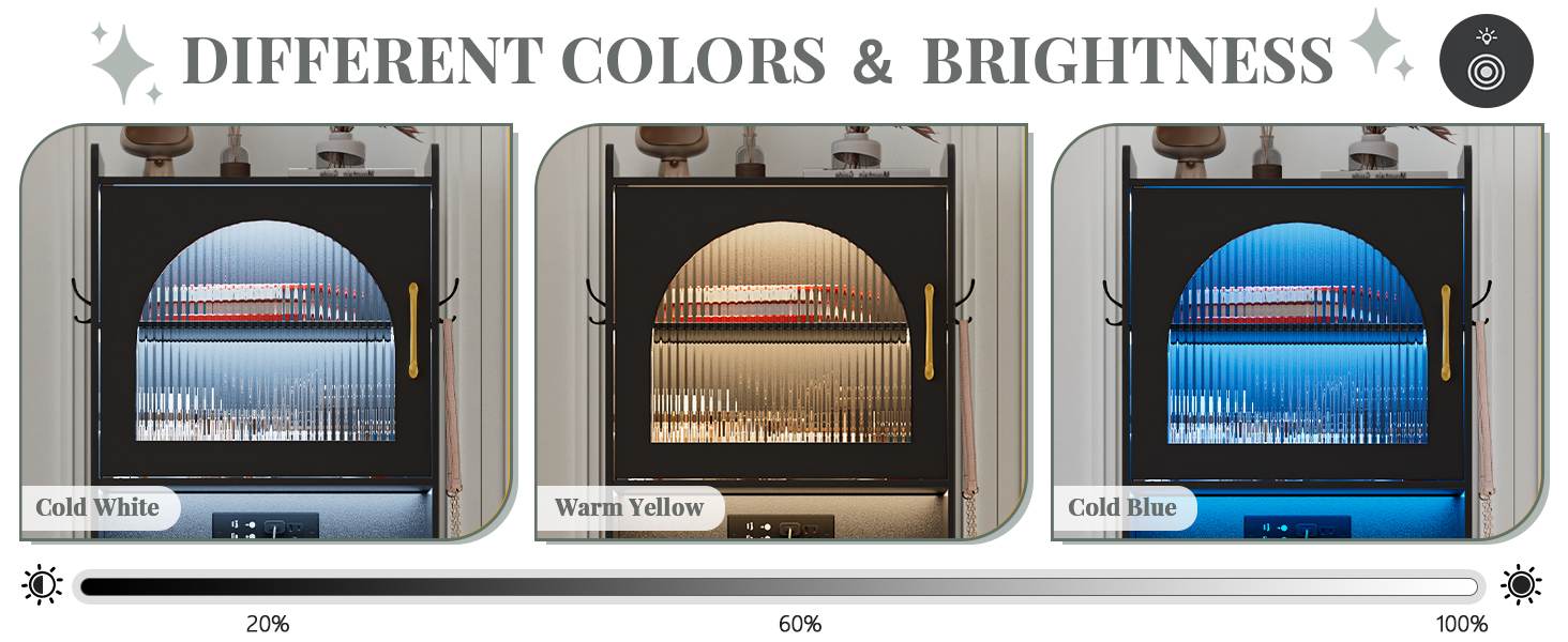 3 in 1 Small Vanity Desk with Human Sensor Led Light