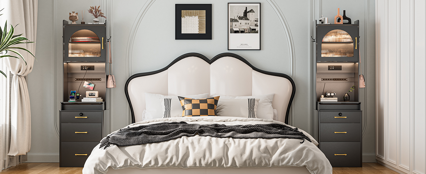 3 in 1 Small Vanity Desk with Human Sensor Led Light