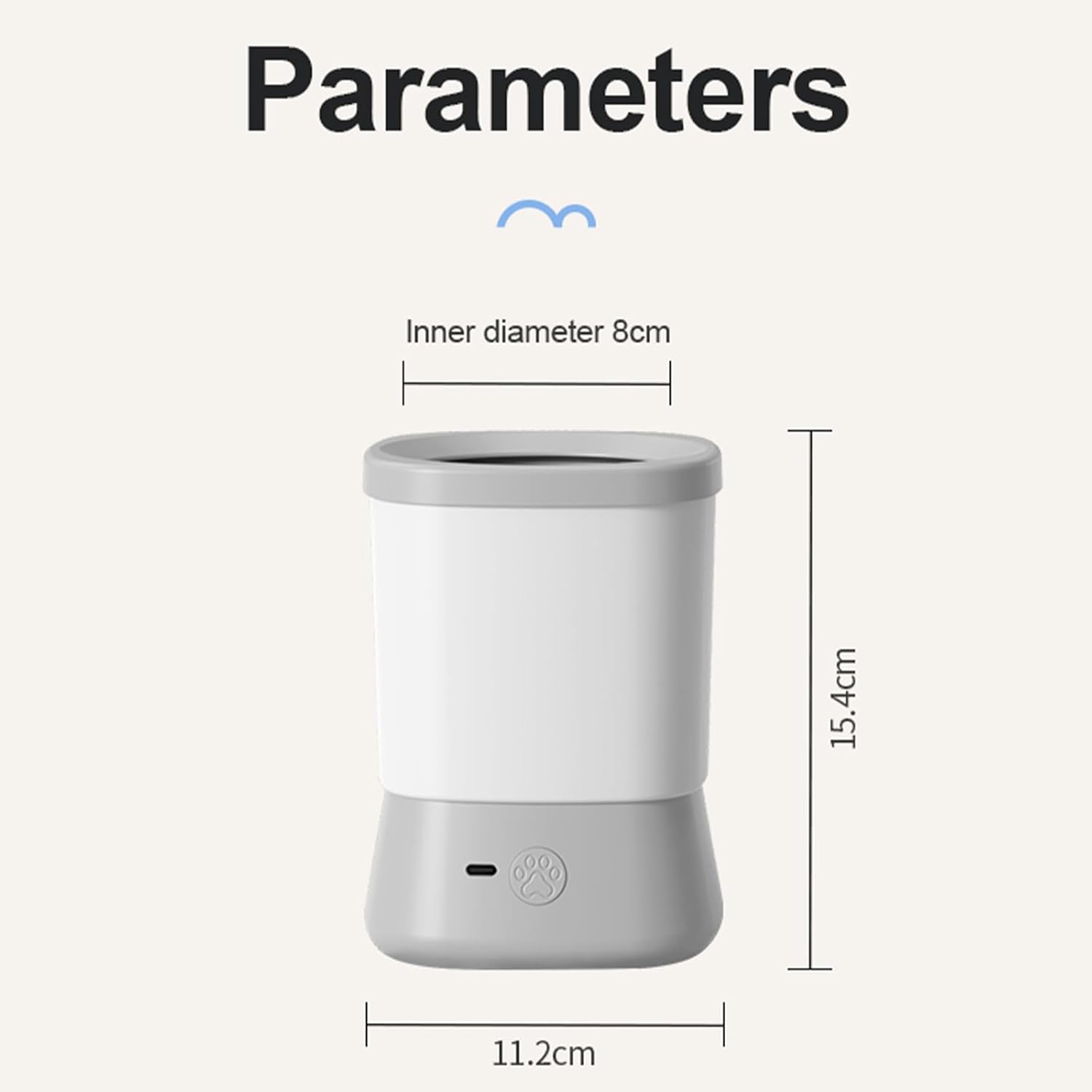 Automatic Dog Paw Cleaner for Small & Medium Dogs, Portable Paw Cleaner for Dogs with Mess-Free Dog Paw Washer, Soft Bristles Muddy Paw Cleaning Pet Foot Washer (gray)