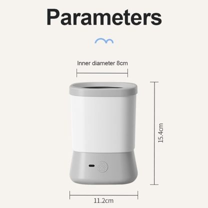 Automatic Dog Paw Cleaner for Small & Medium Dogs, Portable Paw Cleaner for Dogs with Mess-Free Dog Paw Washer, Soft Bristles Muddy Paw Cleaning Pet Foot Washer (gray)