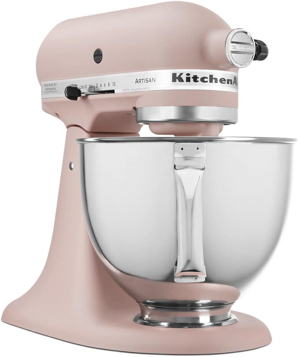 KitchenAid Artisan Series 5 Quart Tilt Head Stand Mixer with Pouring Shield KSM150PS, Dried Rose