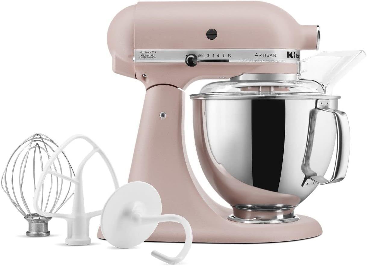 KitchenAid Artisan Series 5 Quart Tilt Head Stand Mixer with Pouring Shield KSM150PS, Dried Rose