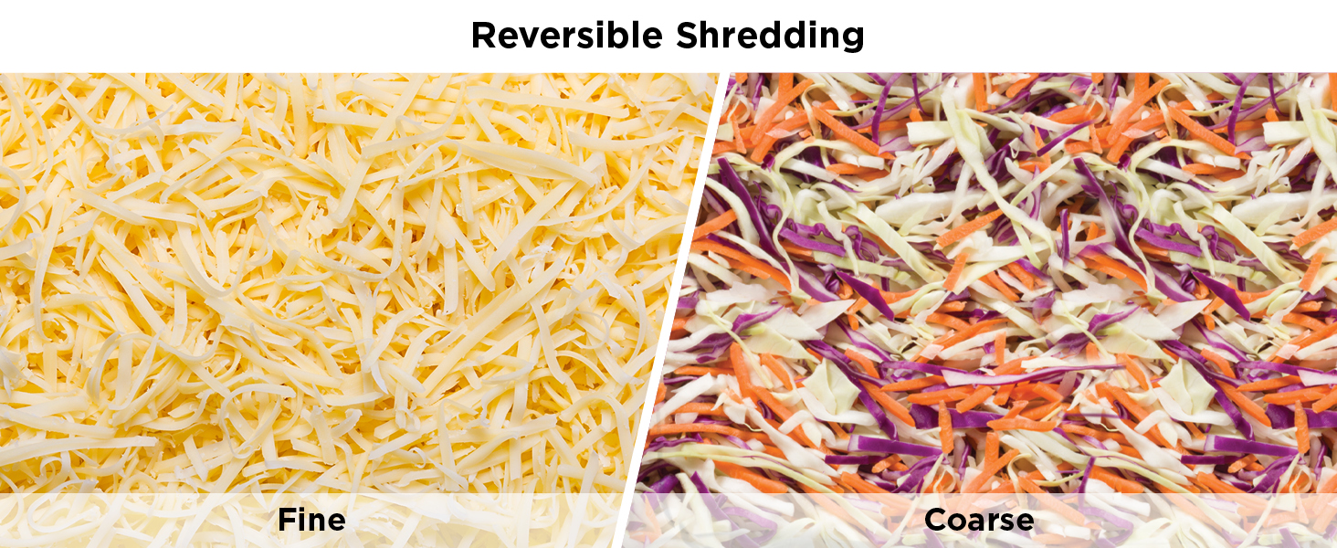 Reversible Shredding Fine - course to fine shredding