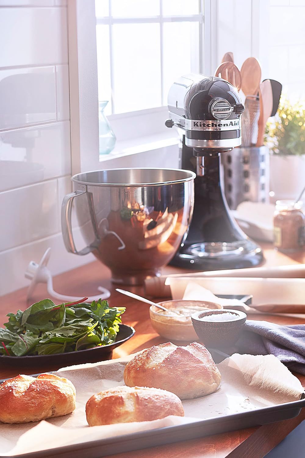 KitchenAid Artisan Series 5 Quart Tilt Head Stand Mixer with Pouring Shield KSM150PS, Dried Rose