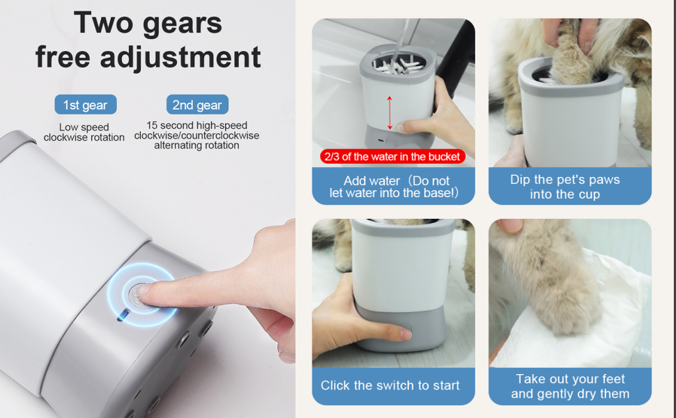 Automatic Dog Paw Cleaner for Small & Medium Dogs, Portable Paw Cleaner for Dogs 