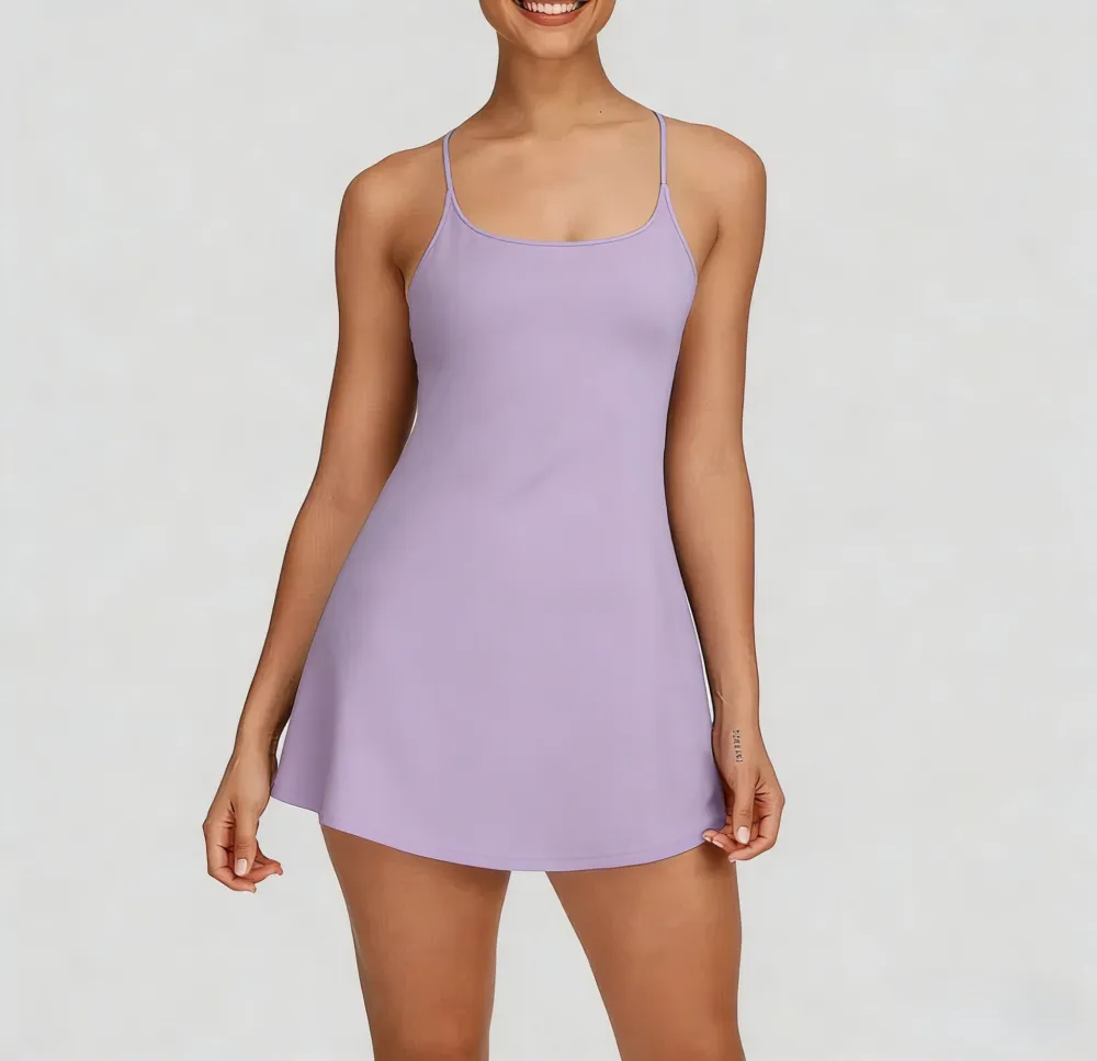 🔥Flash Sale⚡Women's Softly Zero Plush Backless Active Dress-Easy Peezy