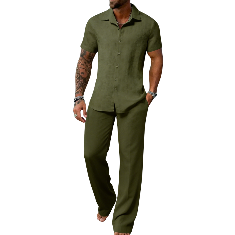 🔥Men's Plain Textured Set