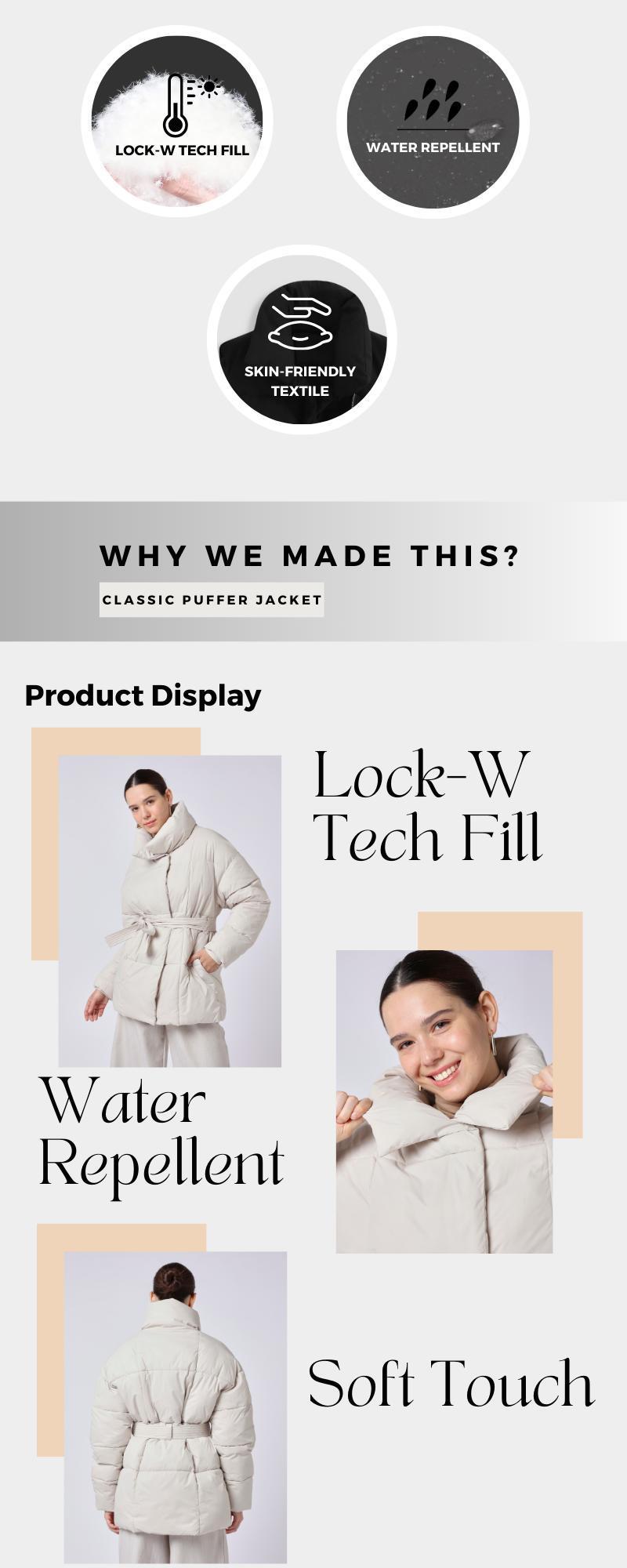 PUFFIT Mid Length Belted Puffer Jacket Womenswear, Winter Warm Classic Quilted Outerwear, Button Front Full Zip Long Sleeve Coats with Deep Pockets #FallFreshness