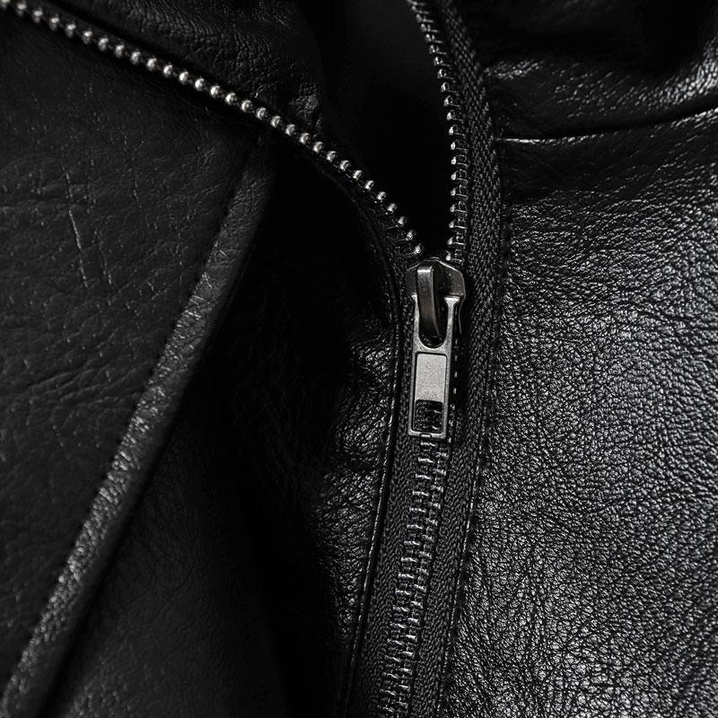 Black Faux Leather Jacket Stand Collar Oversized Moto Biker Jacket Elastic Hem Streetwear Casual Long Sleeve Waterproof Windproof Outerwear for Spring & Fall Ladies Clothes for Daily Wear - Coats active woman overcoat  line  dress slim-fitting style knit