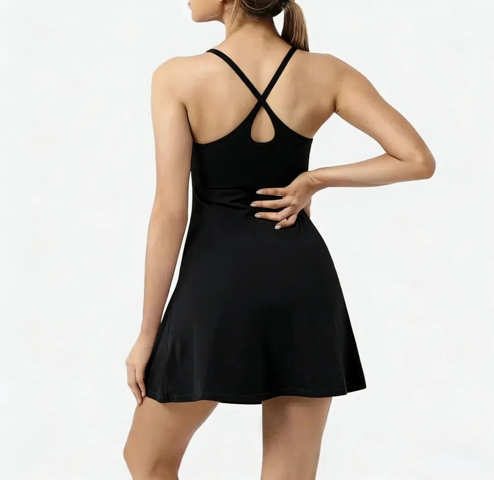 🔥Flash Sale⚡Women's Softly Zero Plush Backless Active Dress-Easy Peezy