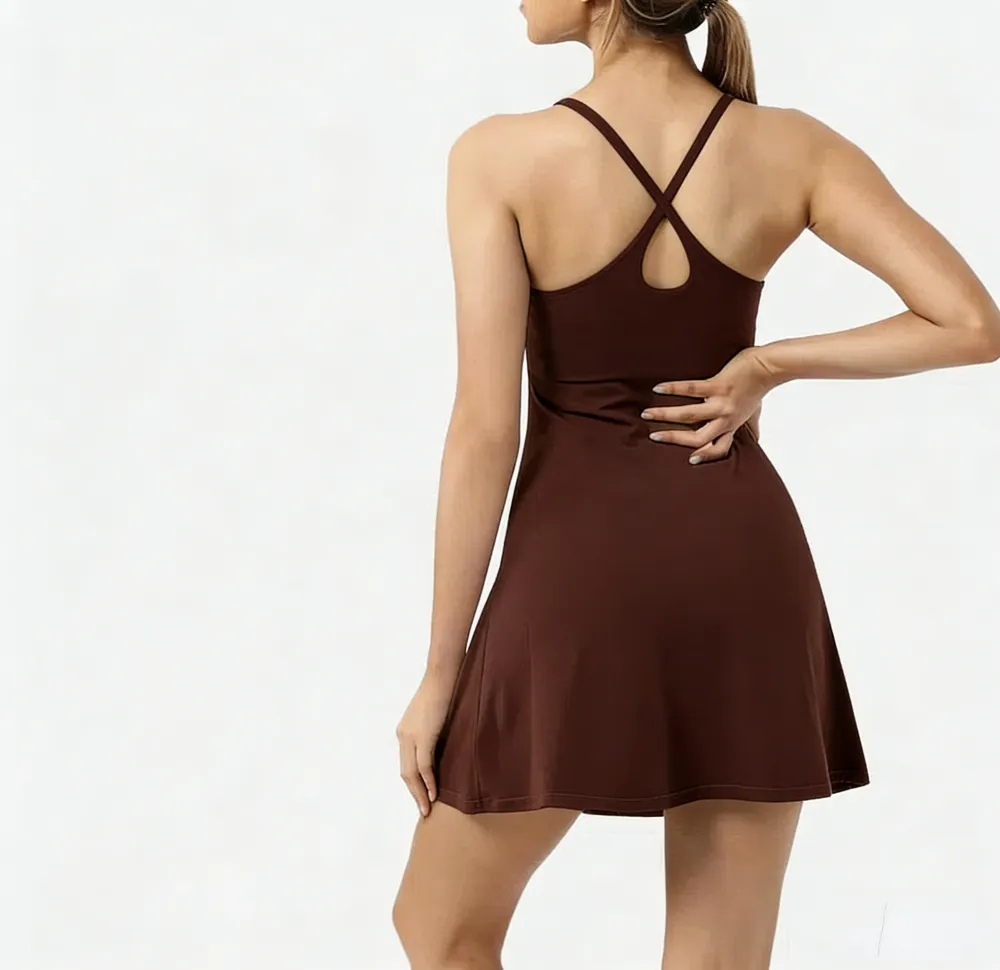 🔥Flash Sale⚡Women's Softly Zero Plush Backless Active Dress-Easy Peezy