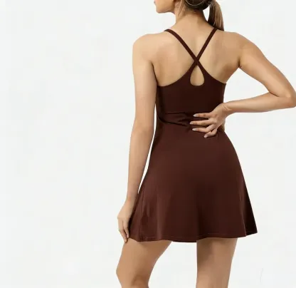 🔥Flash Sale⚡Women's Softly Zero Plush Backless Active Dress-Easy Peezy
