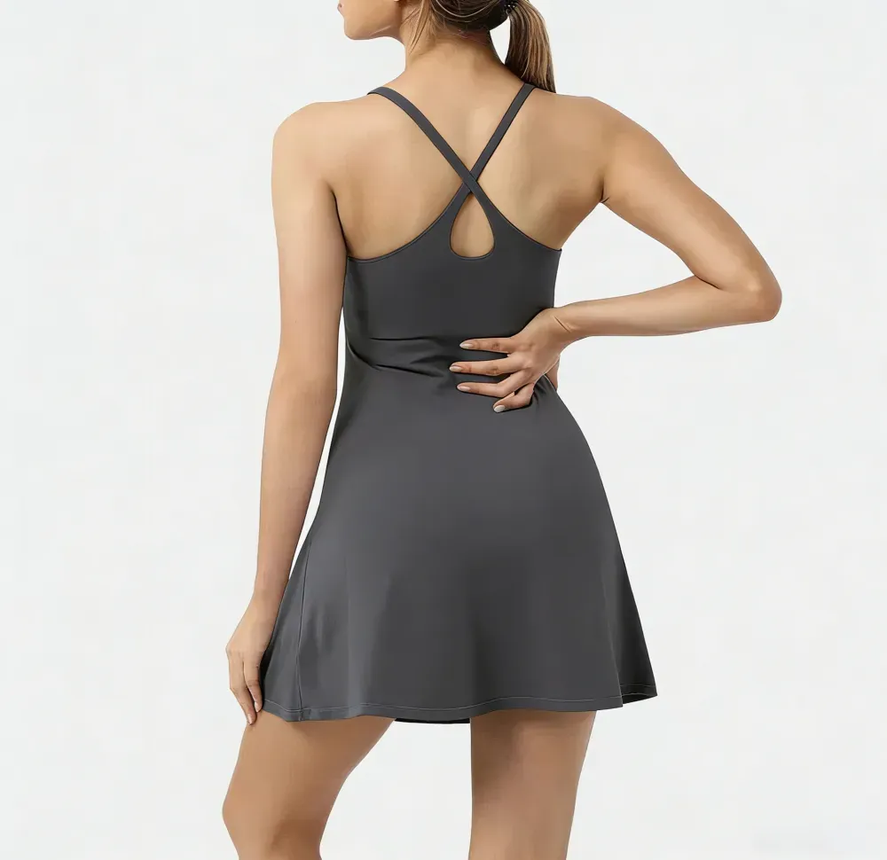 🔥Flash Sale⚡Women's Softly Zero Plush Backless Active Dress-Easy Peezy