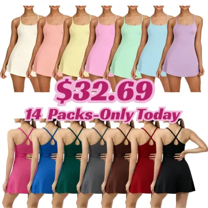 🔥Flash Sale⚡Women's Softly Zero Plush Backless Active Dress-Easy Peezy