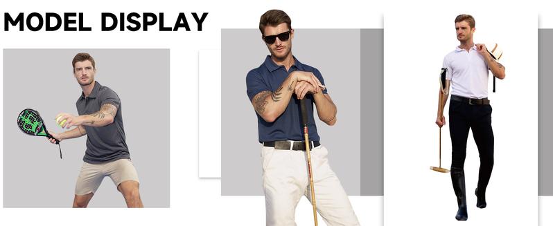 Product Introduction of Springtok Men's Moisture Wicking Shortsleeve Polo Shirt High-Performance Quick Drying Breathable Beige Classic Elastic Multicolor Menswear Top Plain 3