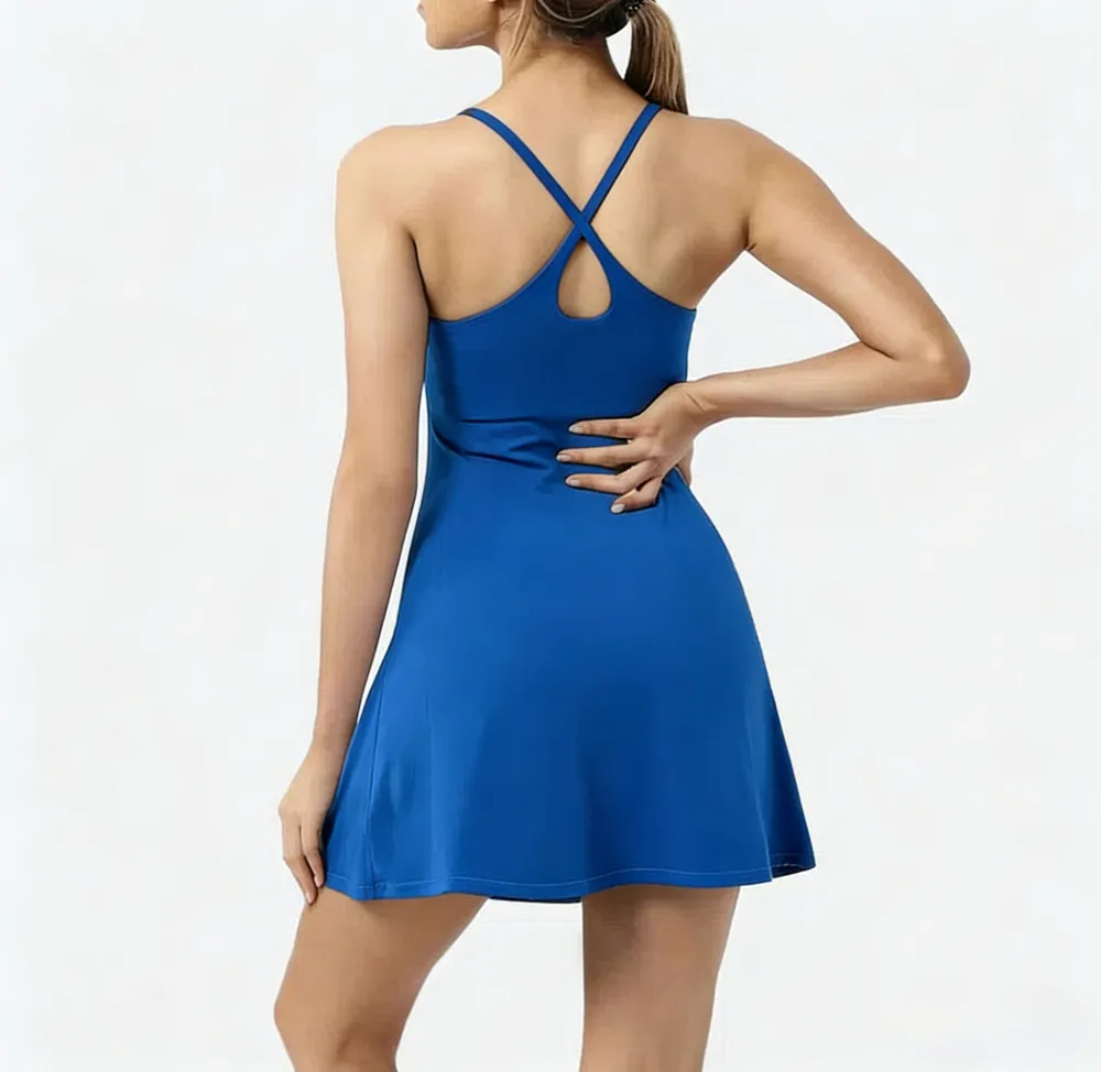🔥Flash Sale⚡Women's Softly Zero Plush Backless Active Dress-Easy Peezy