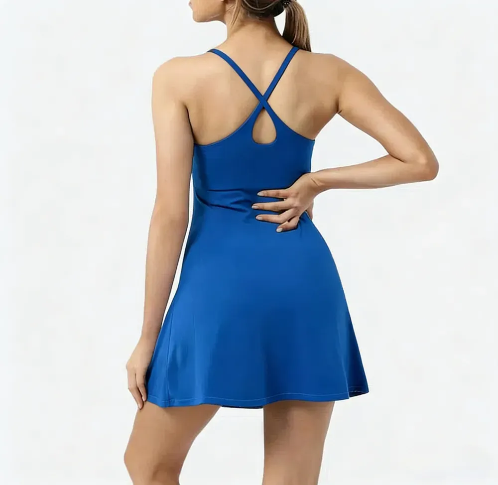 🔥Flash Sale⚡Women's Softly Zero Plush Backless Active Dress-Easy Peezy