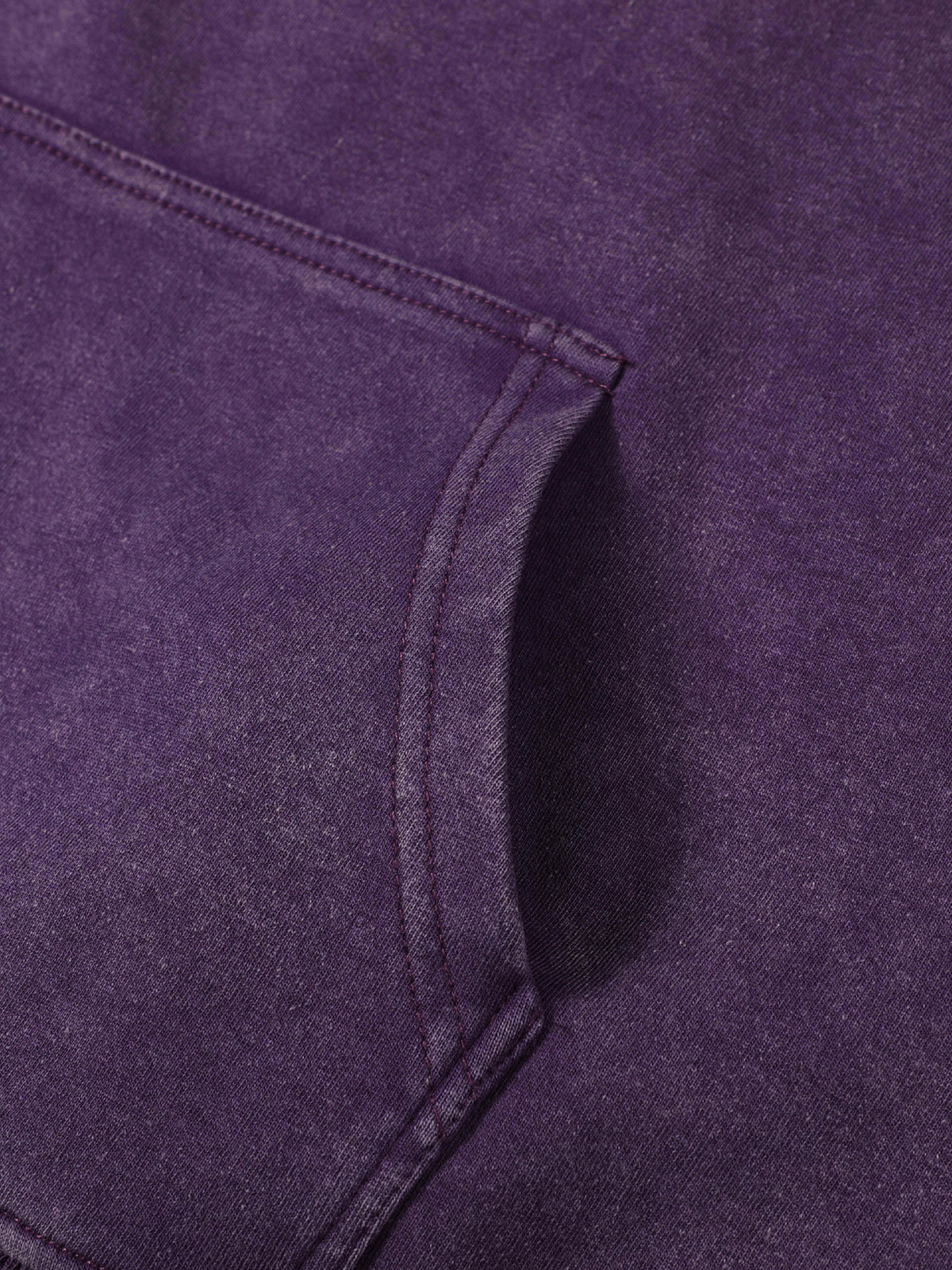 Men's Retro Cotton Hooded Distressed Washed Solid Color Sweatshirt