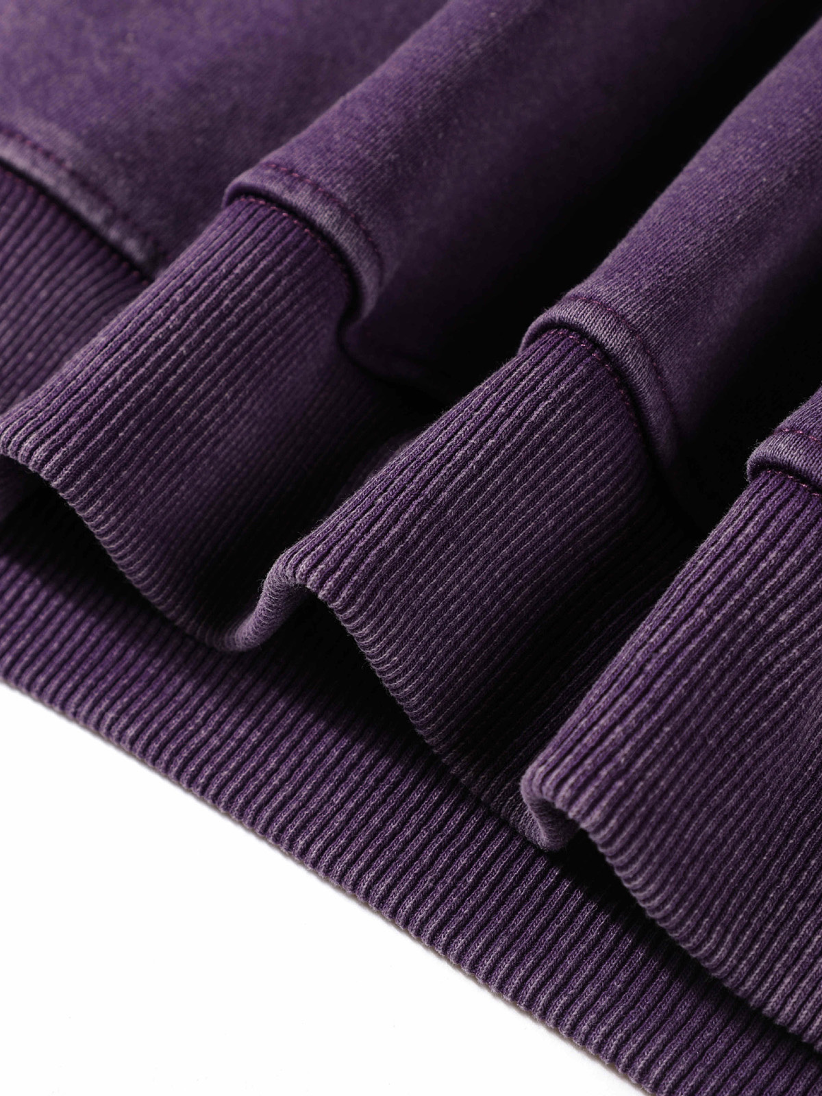 Men's Retro Cotton Hooded Distressed Washed Solid Color Sweatshirt