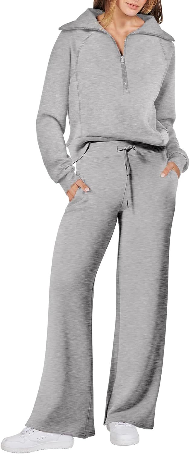 2024 Fall Trendy Outfits Oversized Two Piece Sweatsuit