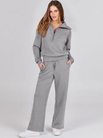 2024 Fall Trendy Outfits Oversized Two Piece Sweatsuit