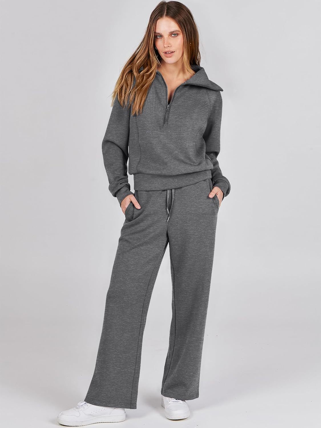 2024 Fall Trendy Outfits Oversized Two Piece Sweatsuit