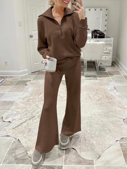 2024 Fall Trendy Outfits Oversized Two Piece Sweatsuit