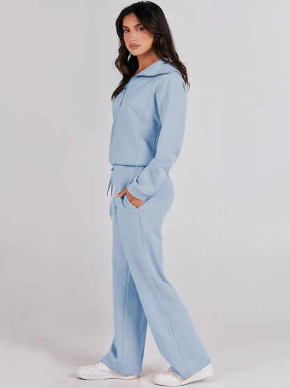 2024 Fall Trendy Outfits Oversized Two Piece Sweatsuit