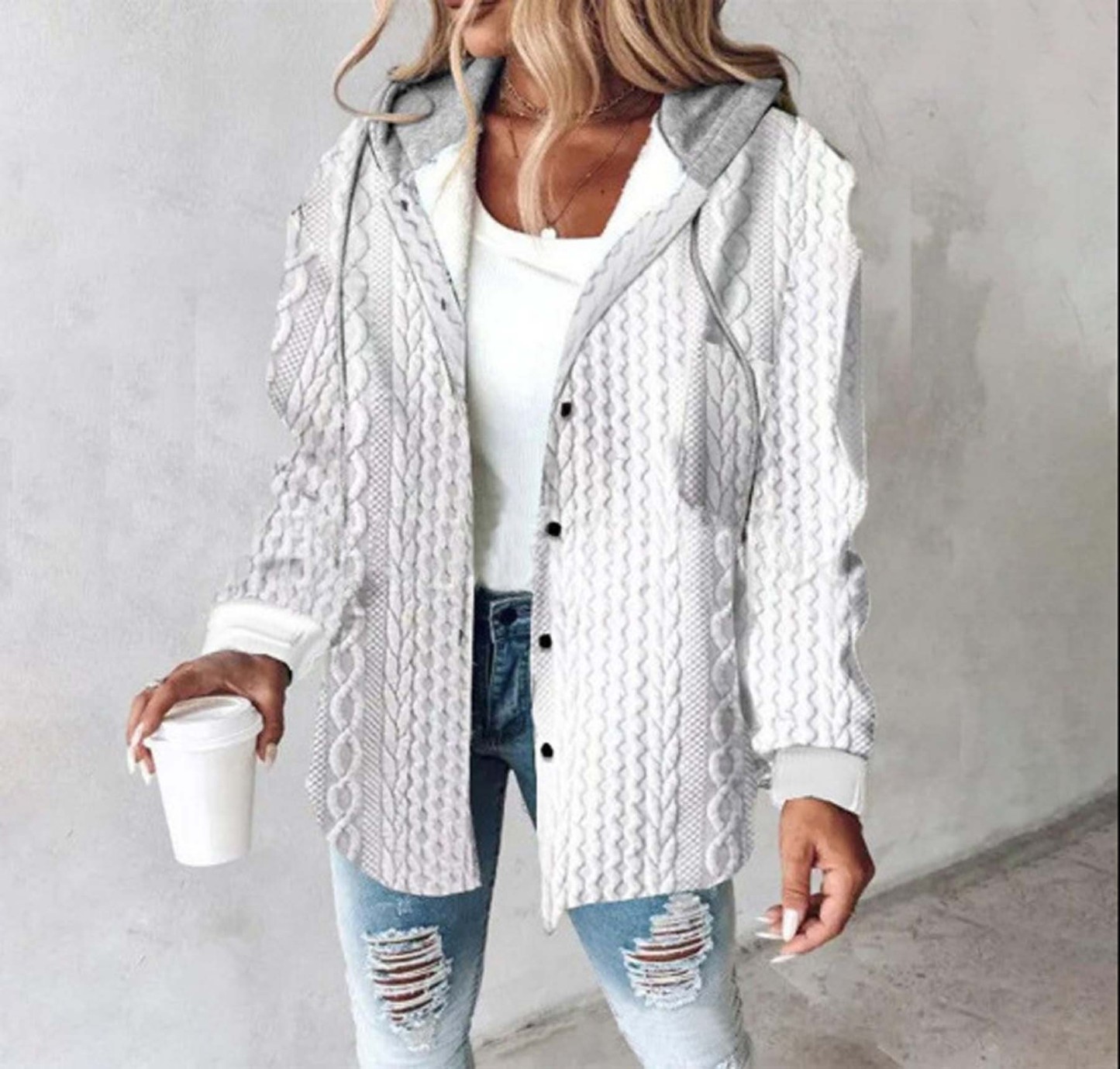 Women's casual and versatile plaid coat