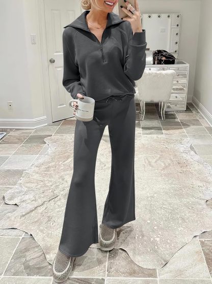 2024 Fall Trendy Outfits Oversized Two Piece Sweatsuit