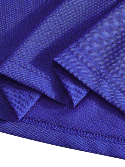 Men's Casual Contrast Color Design Quick-drying Short-sleeved Polo Shirt