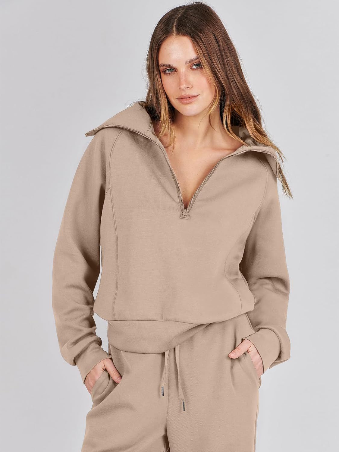 2024 Fall Trendy Outfits Oversized Two Piece Sweatsuit