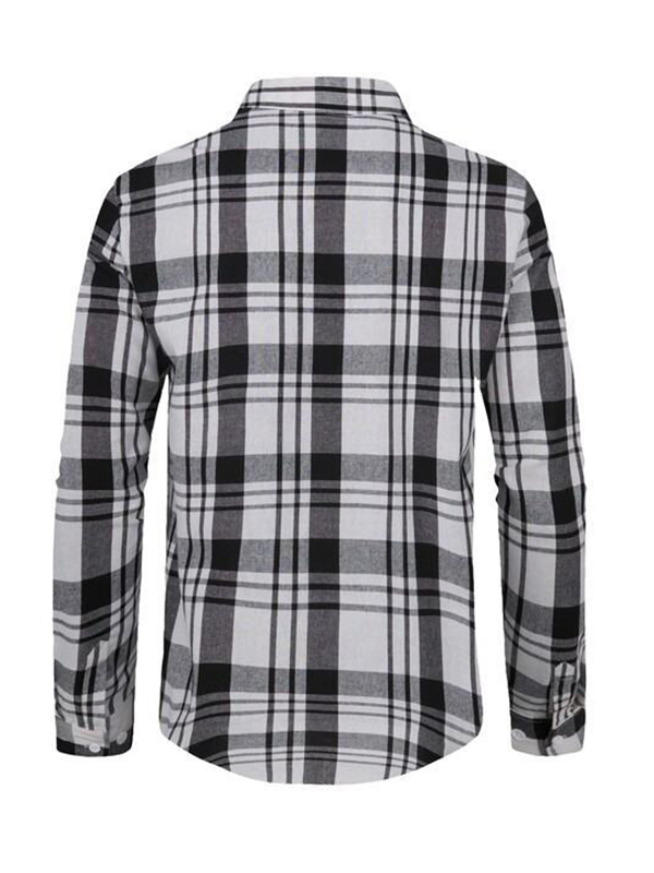 Men's Plaid Casual Basic Long-sleeved Shirt