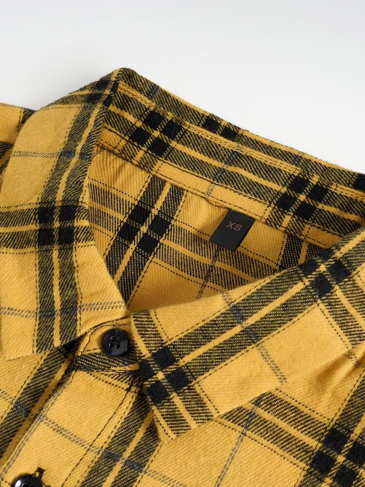 Men's Plaid Casual Basic Long-sleeved Shirt