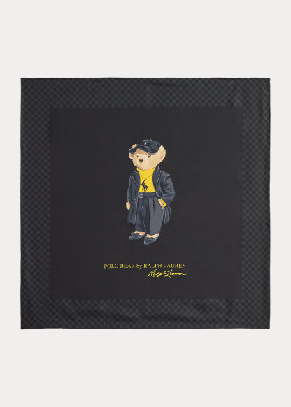 Polo Bear Silk Square Scarf