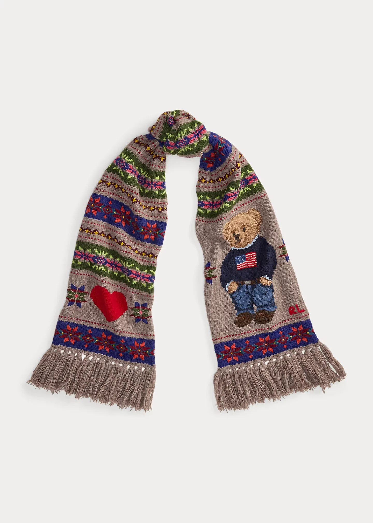 Polo Bear Wool-Blend Scarf