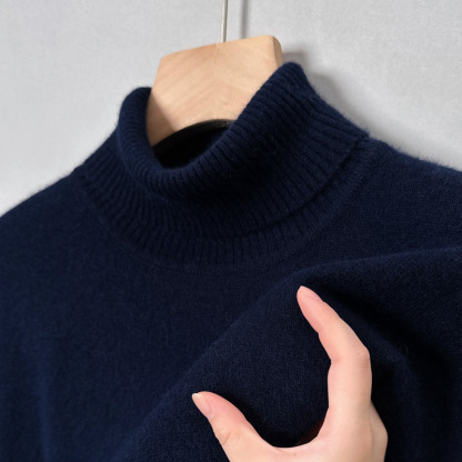 2025 Men's Autumn and Winter New Business Casual Cashmere Turtleneck Sweater