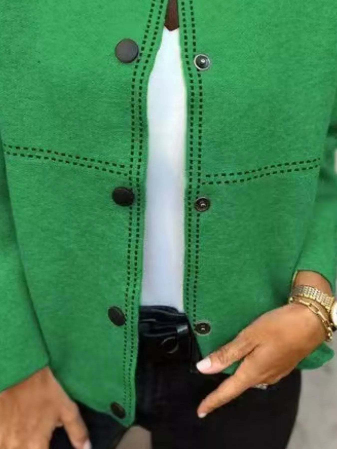 Hazel Blues® | Button Up Long Sleeve Cardigan