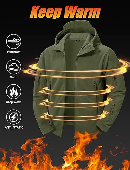 🔥The Last Day 60% OFF🔥Men's Military Tactical Sport Warm Fleece Hooded Outdoor Adventure Jacket Coats