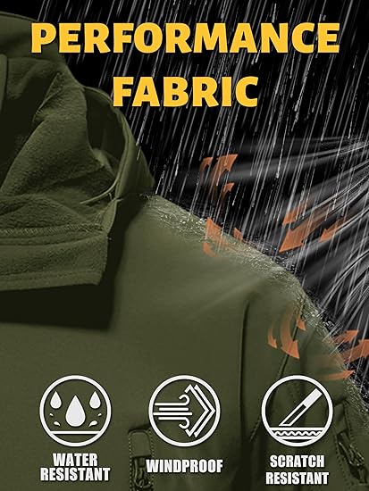🔥The Last Day 60% OFF🔥Men’s Special Ops Military Tactical Rain Jackets Winter Warm Fleece Softshell Hooded Raincoat Snowboard