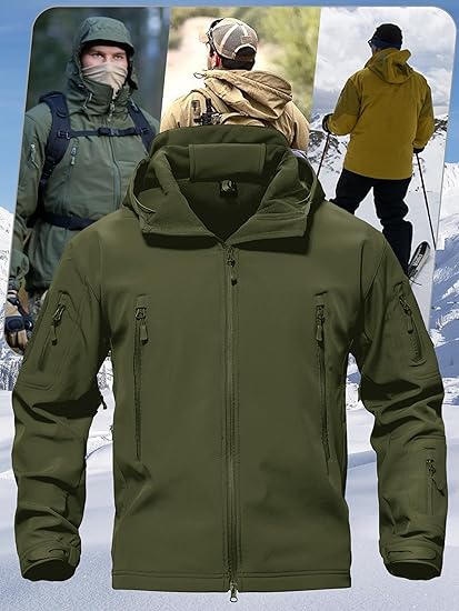🔥The Last Day 60% OFF🔥Men’s Special Ops Military Tactical Rain Jackets Winter Warm Fleece Softshell Hooded Raincoat Snowboard
