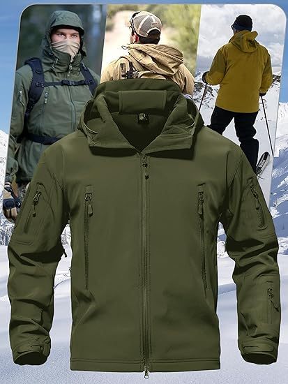 🔥The Last Day 60% OFF🔥Men’s Special Ops Military Tactical Rain Jackets Winter Warm Fleece Softshell Hooded Raincoat Snowboard