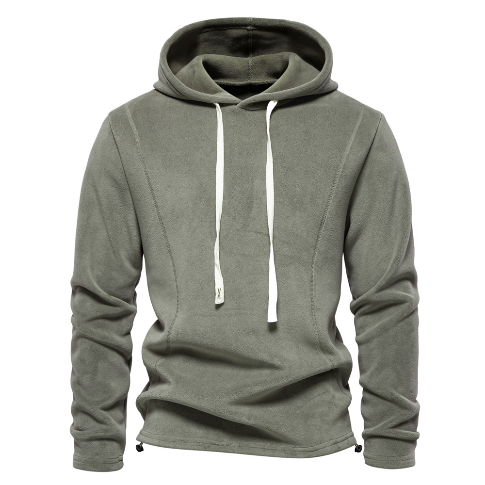 Men's Stand Collar Half Zip Long Sleeve Hoodie Sweatshirt Fleece Pullo