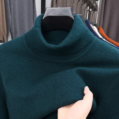 Men's Four Seasons Quality Cashmere Turtleneck Knitted Sweater